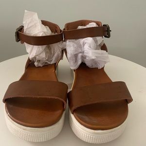 MIA Leather platform sandals